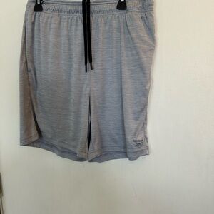 Reebok men's XL gray pull on drawstring athletic shorts